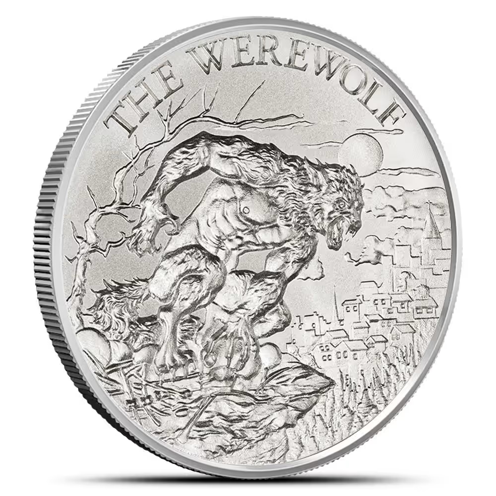 Silver Rounds Werewolf 1 Oz Silver Intaglio Mint The Werewolf Rounds (New) - Silver
